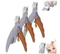 Pawthentic Nail Trimmer, Preciseclip LED Silent Magnifying Glass Painless Pet Nail Trimmer, Illuminates Delicate Bloodline & 5X Magnification for Pets Mess Free Cleaning (3PCS)