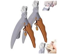 Pawthentic Nail Trimmer, Preciseclip LED Silent Magnifying Glass Painless Pet Nail Trimmer, Illuminates Delicate Bloodline & 5X Magnification for Pets Mess Free Cleaning (2PCS)