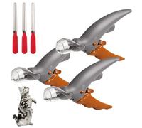 Pawthentic Picks, Pet Nail Trimmer with LED Light & 5X Magnifying Glass, Curved Half-Moon Clippers, Non-Slip Handle, Safe Precision Nail Cutter for Cats & Dogs (3)