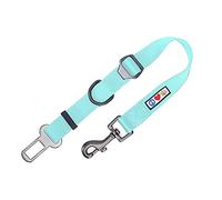 Pawtitas Dog Car Seat Belt | Pet Safety Seat Belt with Adjustable Lead for Small, Medium and Large Dogs | Keep Your Dog Secure in The Car | Dog Seat Belt with Extendable Lead - Teal