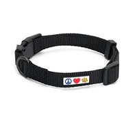 Pawtitas Dog Collar For Medium Dogs Training Puppy Collar With Solid - M - Black