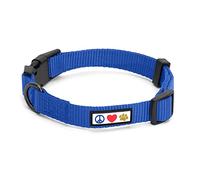 Pawtitas Dog Collar For Medium Dogs Training Puppy Collar With Solid - M - Blue