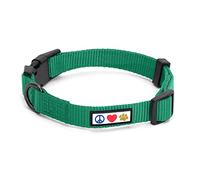 Pawtitas Dog Collar For Medium Dogs Training Puppy Collar With Solid - M - Lush Green