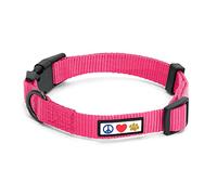 Pawtitas Dog Collar For Medium Dogs Training Puppy Collar With Solid - M - Pink