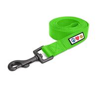 Pawtitas Dog Lead for Large Dogs Comfortable Handle Training Dog Lead 1.8m Long Dog Lead Puppy Lead - Solid Green Dog Leads for Medium Dogs or Lead for Large Dog
