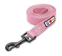 PAWTITAS Dog Lead for Medium & Large Dogs, 1.8m Long, Reflective, Pink, Recycled Plastic