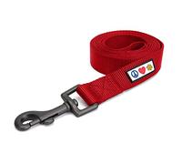 Pawtitas Extra Small Dog Lead - Red Solid, 1.8m Long, Ideal for Small Breeds & Puppies