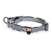 PAWTITAS Martingale Dog Collar ideal for training | Martingale dog collars for Medium dogs | Reflective Dog Collar for dogs and puppy | Medium dog collar - Camouflage Gray Martingale collar