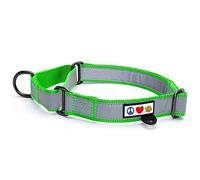 PAWTITAS Martingale Dog Collar ideal for training | Martingale dog collars for Medium dogs | Reflective Dog Collar for dogs and puppy | Medium dog collar - Green Martingale collar
