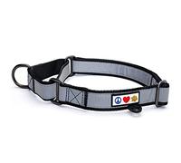 PAWTITAS Martingale Dog Collar ideal for training | Martingale dog collars for Medium dogs | Reflective Dog Collar for dogs and puppy | Medium dog collar - Black Martingale collar