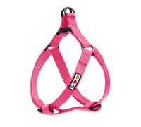 Pawtitas Medium Dog Harness Adjustable Dog Harness No Pull Harness For Dogs Solid Color M Pink Harness