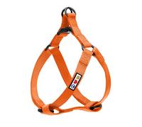 Pawtitas Medium Dog Harness - Adjustable No Pull Harness for Dogs - Solid Color M Orange