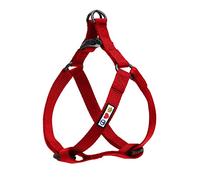Pawtitas Medium Dog Harness - Adjustable No Pull Harness for Dogs - Solid Color - Red