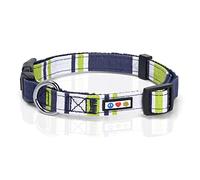 Pawtitas Multicolor Dog Collar Puppy Collar Pet Collar Multicolor Dog Collar Extra Small Dog Collar Green/White/Blue Dog Collar