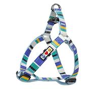 PAWTITAS Multicolor Step In Dog Harness or Vest Harness Training of your Puppy Harness Extra Small Harness Blue/Teal/Yellow