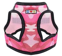 Pawtitas Pet Reflective Mesh Dog Harness, Step in or Vest Harness, Comfort Training Walking of Your Puppy/Dog XXS Extra Extra Small Pink Camouflage Dog Harness