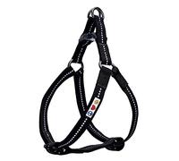 PAWTITAS Recycled Dog Harness with Reflective Stitched a Puppy Harness Made from Plastic Bottles Collected from Oceans Medium Black Sea