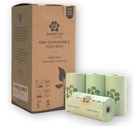 Pawtopia Certified Home Compostable Dog Poop Bags (120 Bags), Biodegradable Poop Bags, Cat Litter, Vegetable Starches, Eco-friendly Dog Waste Bags, Leak proof, Easy to Open, Give Back