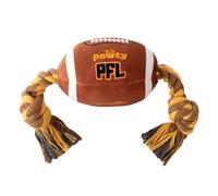 PAWTY Football - Plush Football Interactive Dog Toy - Durable Tug Rope for Tug Fetch with Squeaker - Aggressive Chewer for Teething Puppy - Sports Ball for Small Medium Pet Training Birthday Gift