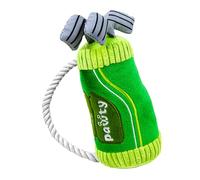 PAWTY Golf Bag Plush Dog Toy with Tug Rope & Squeaker - Interactive Golf-Themed Dog Toy for Small & Medium Dogs, Durable Plush for Tug, Fetch & Chew Play