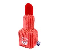 PAWTY Lipstick Plush Dog Toy in Pink with Squeaker - Cute & Durable Plush Dog Toy for Small & Medium Dogs, Fun Beauty-Themed Toy for Fetch, Chew & Play