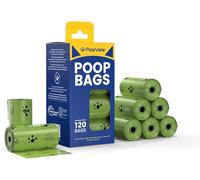 PawView Dog Poop Bags 8 Rolls -Waste Bag Extra Thick Strong 100% Leak Proof, Lavender Scented Strong Odor Control,120 Bags（Green）