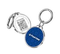 PawView QR Code Pet ID Tag | Instant Scan-Based Alert & Location Notification | Free Essential Features, No Subscription | Scratch-Resistant Metal Edge | Updatable Profile for Dogs & Cats Collar