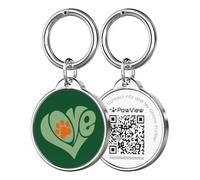 PawView QR Code Pet ID Tag UK- Dog Identity ID Tags for Pets, Scratch-Resistant Stainless Steel, Instant Lost Pet Alerts, Customizable Online Profile, Lightweight(Green)