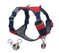 PawView Ultra Lightweight No Pull Dog Harness, Escape Proof Adjustable Vest with 360° Reflective Strips, Breathable Padded & Smart QR Code Tag, for Small Medium Large Dogs (S, Red)