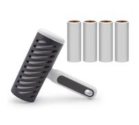 Pawvita Electrostatic Pet Hair Roller Pro,Dog & Cat Fur Remover for Cars, Furniture & Bedding | Reusable Lint Roller with Detachable Handle & Visible Debris Window, 2in1, 5 rolls of 300 pieces
