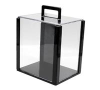 PawwJoy Acrylic Chip Case Storage Box 1000 Chip Capacity Portable Carrying Case for Poker Chips Family Game Night- Empty Case