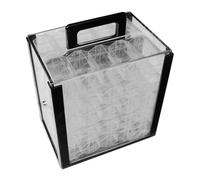 PawwJoy Acrylic Chip Case Storage Box 1000 Chip Capacity Portable Carrying Case for Poker Chips Family Game Night- with 43mm Cases