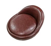 PawwJoy Bar Stool Replacement Seat Top, Low Back PU Leather Waterproof Stool Cushion for Restaurant Lounge Office, 14.17x5.91inch, Hole Distance 3.94x3.94inch- Brown