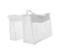 PawwJoy Bath Toy Organizer Mesh Bag with 2 Compartments 12.99x8.27x6.69 inch Easy Install Hanging Storage for Kids Toddlers Shower Basket