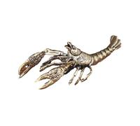PawwJoy Brass Crayfish Figurine Antique Sculpture Ornament Tea Pet Statue 3.54x1.57 inch Desk Decor