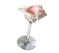 PawwJoy Conch Shell Design Wine Glass Goblet for Engagement Celebrations Cocktail Drinkware 5x18cm- Red