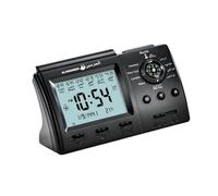 PawwJoy Islamic Azan Prayer Clock LCD Digital Multi-Function Alarm with Qibla Direction Muslim Athan Table Clock for Ramadan Gift 6.10x3.74 inch- Black