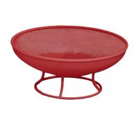 PawwJoy Pedestal Fruit Bowl Basket Vegetable Holder Fruit Stand Desk Footed Plate Serving Tray for Housewarming Snack Dining Room- Red