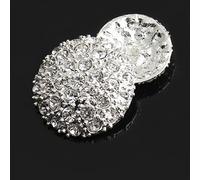 PAWYU 10 Pcs metal inlaid alloy crystal buttons decorative shirt Clothing sewing buttons-NO.02,38MM