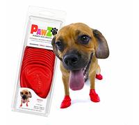 Pawz Dog - Red Dog Boots | Dog Boots and Paw Protector Winter Non-Slip Slip On Rain Snow Mud