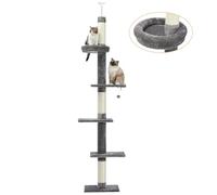 PAWZ Road Cat Tree Floor to Ceiling, 5-Tier Cat Tower Climbing Tree