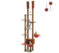 PAWZ Road Floor to Ceiling Cat Tree, Mushroom Cat Tower with Condo