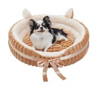 PAWZ Road Large Cat Bed for Indoor Cats, Round Washable Pet Bed, 61x61x23cm