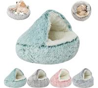 Pawzar Calming Cat/Dog Bed Cave, Cozy Cocoon Pet Bed for Dogs, Dog Bed Medium Size Dogs, Soft Cocoon Dog Bed, for a Cozy, Calm Pet (Green, XL: 80cm/31.5IN)