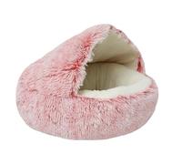 Pawzar Calming Cat/Dog Bed Cave, Olvys Comfy Cocoon Pet Beds, Cat Dog Bed with Cover Fabric Dogs Bedding Cave for Small Medium Large