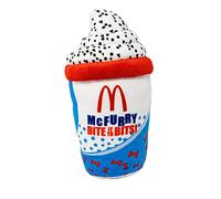 PAWzarre - McFurry Retro Shake Squeaky Plush Dog Toy- Parody Mc Donalds Mc Flurry Milk Shake Toy- Cookies N Cream- Fun Creative Dog Toy