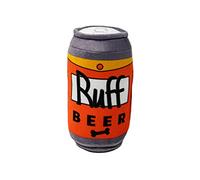 PAWzarre Ruff Beer Squeaky Dog Toy - Small to Large Dogs - Funny Plush Squeaky Dog Gifts - Simpsons Parody
