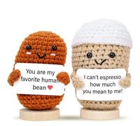 Pawzity Crochet Plushies: Bean & Coffee Espresso Friends - Bestie, BFF, Birthday & Valentine's Gift Ideas