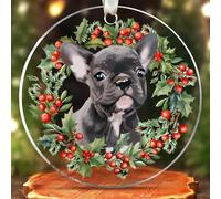 Pawzity Frenchie Ornament for Christmas Tree - Dog Gifts for Women - Acrylic Christmas Ornament