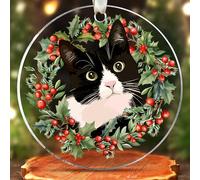 Pawzity Tuxedo Cat Christmas Ornament - Tuxedo Cat Lover Gifts for Women, Men - Cats Ornaments for Christmas Tree - Cats Ornament - Acrylic Hanginng Ornament 2025